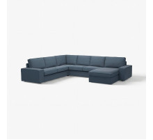 Narożna sofa 5o z szezl, Gunnared niebieski KIVIK 794.847.16