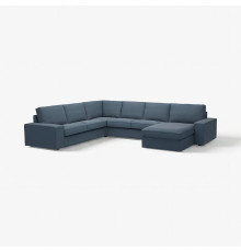 Narożna sofa 5o z szezl, Gunnared niebieski KIVIK 794.847.16