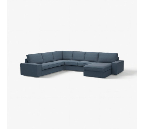 Narożna sofa 5o z szezl, Gunnared niebieski KIVIK 794.847.16
