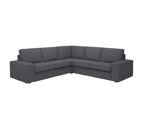 Sofa narożna 4-osobowa, Gunnared średnioszary KIVIK 794.847.35
