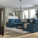 Sofa w kształcie litery U, 6-osob, Tallmyra niebieski KIVIK 795.276.50