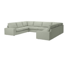 Sofa w kształcie lit U, 7-osobowa, Gunnared jasnozielony KIVIK 795.276.93