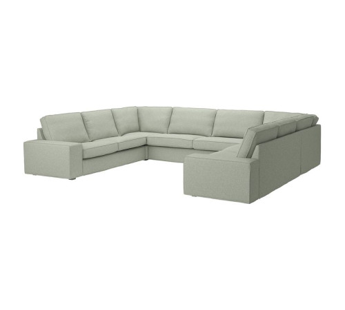Sofa w kształcie lit U, 7-osobowa, Gunnared jasnozielony KIVIK 795.276.93