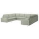 Sofa w kształcie lit U, 7-osobowa, Gunnared jasnozielony KIVIK 795.276.93
