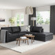 Sofa narożna 4-osobowa, z otwartym końcem/Grann/Bomstad czarny VIMLE 893.067.28