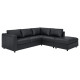 Sofa narożna 4-osobowa, z otwartym końcem/Grann/Bomstad czarny VIMLE 893.067.28