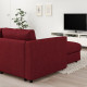 Sofa narożna 5-osobowa, z szezlongiem/Lejde czerwony/brązowy VIMLE 894.344.53