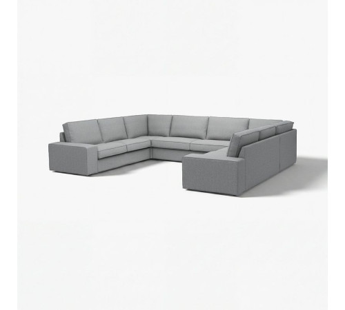 Sofa w kształcie lit U, 7-osobowa, Tibbleby beżowy/szary KIVIK 894.405.76