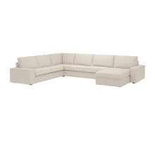 Sofa narożna 6-osobowa z szezl, Gunnared beżowy KIVIK 894.847.06