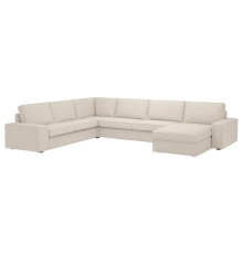 Sofa narożna 6-osobowa z szezl, Gunnared beżowy KIVIK 894.847.06