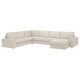 Sofa narożna 6-osobowa z szezl, Gunnared beżowy KIVIK 894.847.06