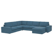 Narożna sofa 5o z szezl, Tallmyra niebieski KIVIK 894.847.11
