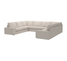 Sofa w kształcie lit U, 7-osobowa, Tresund jasnobeżowy KIVIK 894.944.04