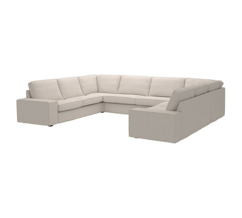 Sofa w kształcie lit U, 7-osobowa, Tresund jasnobeżowy KIVIK 894.944.04