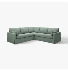 Sofa narożna 4-osobowa, Hemmesta szarozielony HYLTARP 895.148.31
