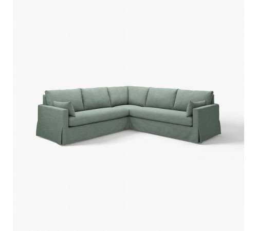 Sofa narożna 4-osobowa, Hemmesta szarozielony HYLTARP 895.148.31
