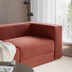 Sofa narożna modułowa, 6-osobowa, Samsala brązowoczerwony JÄTTEBO 896.081.94