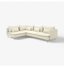 Sofa narożna 4-osobowa, z otwartym końcem/Johanneshov kremowy SÖDERHAMN 896.220.48