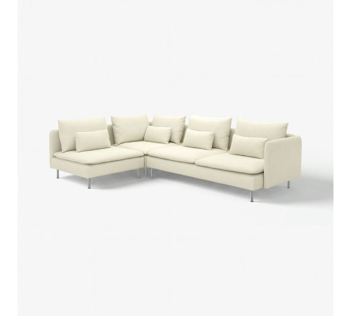 Sofa narożna 4-osobowa, z otwartym końcem/Johanneshov kremowy SÖDERHAMN 896.220.48