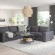 Sofa narożna 4-osobowa, z szerokimi podłokietnikami/Gunnared średnioszary VIMLE 994.017.96