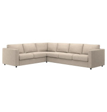 Sofa narożna 5-osobowa, Hillared beżowy VIMLE 994.343.58