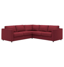 Sofa narożna 4-osobowa, Lejde czerwony/brązowy VIMLE 994.344.57