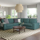 Sofa narożna 4-osobowa, Kelinge szaroturkusowy KIVIK 994.430.13