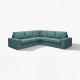 Sofa narożna 4-osobowa, Kelinge szaroturkusowy KIVIK 994.430.13