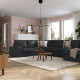 Sofa narożna 6-osobowa z szezl, Tresund antracyt KIVIK 994.828.77