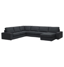Sofa narożna 6-osobowa z szezl, Tresund antracyt KIVIK 994.828.77