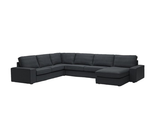 Sofa narożna 6-osobowa z szezl, Tresund antracyt KIVIK 994.828.77