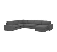 Sofa narożna 6-osobowa z szezl, Tallmyra średnioszary KIVIK 994.846.97