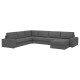 Sofa narożna 6-osobowa z szezl, Tallmyra średnioszary KIVIK 994.846.97