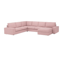 Narożna sofa 5o z szezl, Gunnared jasny różowy KIVIK 994.847.15
