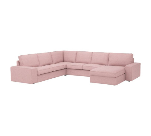 Narożna sofa 5o z szezl, Gunnared jasny różowy KIVIK 994.847.15