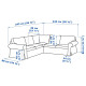 Sofa narożna 4-osobowa, Karlshov beżowy/wielokolorowy EKTORP 995.089.95