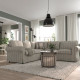 Sofa narożna 4-osobowa, Karlshov beżowy/wielokolorowy EKTORP 995.089.95