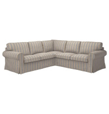 Sofa narożna 4-osobowa, Karlshov beżowy/wielokolorowy EKTORP 995.089.95