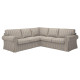 Sofa narożna 4-osobowa, Karlshov beżowy/wielokolorowy EKTORP 995.089.95