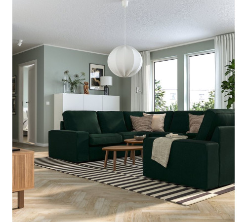 Sofa w kształcie litery U, 6-osob, Tallmyra ciemnozielony KIVIK 995.276.54