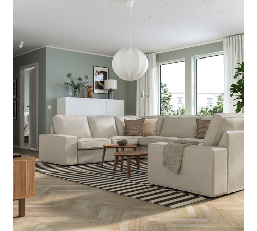 Sofa w kształcie lit U, 7-osobowa, Gunnared beżowy KIVIK 995.276.87