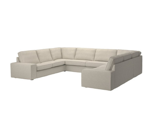 Sofa w kształcie lit U, 7-osobowa, Gunnared beżowy KIVIK 995.276.87