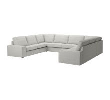 Sofa w kształcie lit U, 7-osobowa, Tallmyra biały/czarny KIVIK 995.277.10
