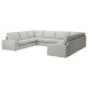 Sofa w kształcie lit U, 7-osobowa, Tallmyra biały/czarny KIVIK 995.277.10