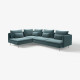 Sofa narożna 4-osobowa, z otwartym końcem/Alhamn ciemny szaroniebieski SÖDERHAMN 996.220.62