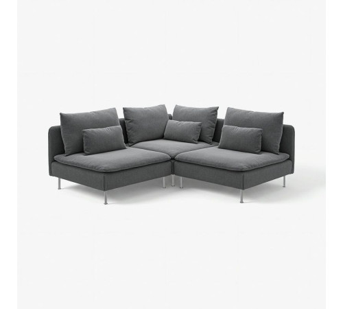 Sofa narożna 3-osobowa, Johanneshov ciemnoszary SÖDERHAMN 996.221.80
