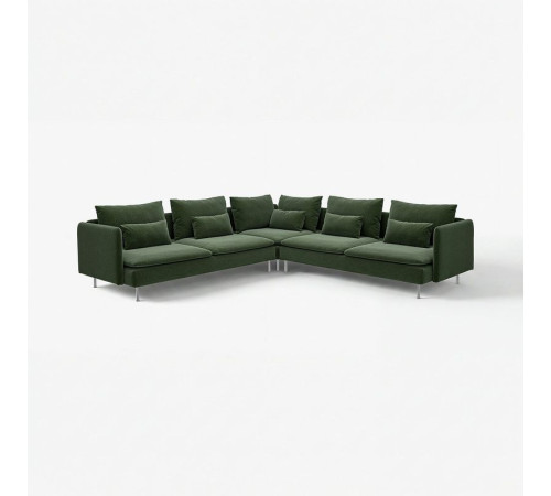Sofa narożna, 6-osobowa, Johanneshov ciemnozielony SÖDERHAMN 996.223.21