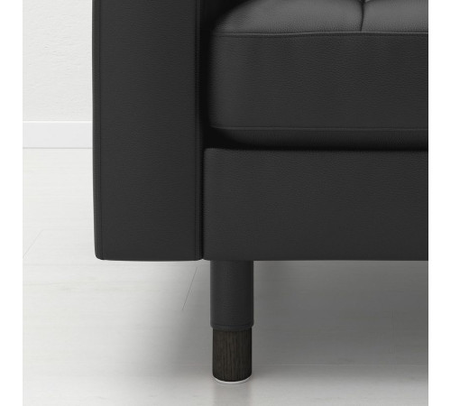 Sofa 2-osobowa, Grann/Bomstad czarny/drewno/czarny LANDSKRONA 094.442.10