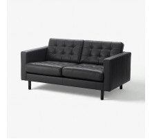 Sofa 2-osobowa, Grann/Bomstad czarny/drewno/czarny LANDSKRONA 094.442.10