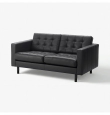 Sofa 2-osobowa, Grann/Bomstad czarny/drewno/czarny LANDSKRONA 094.442.10